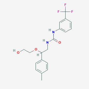molecular formula C19H21F3N2O3 B2560379 1-[2-(2-hydroxyethoxy)-2-(4-methylphenyl)ethyl]-3-[3-(trifluoromethyl)phenyl]urea CAS No. 1788531-33-8