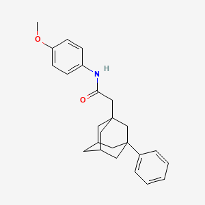 molecular formula C25H29NO2 B2560383 N-(4-METHOXYPHENYL)-2-(3-PHENYLADAMANTAN-1-YL)ACETAMIDE CAS No. 701272-33-5