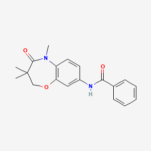 molecular formula C19H20N2O3 B2560417 N-(3,3,5-trimethyl-4-oxo-2,3,4,5-tetrahydrobenzo[b][1,4]oxazepin-8-yl)benzamide CAS No. 921561-27-5
