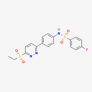 N-(4-(6-(ethylsulfonyl)pyridazin-3-yl)phenyl)-4-fluorobenzenesulfonamide