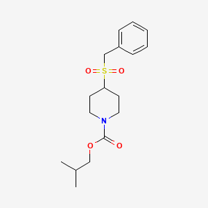 molecular formula C17H25NO4S B2560426 Isobutyl 4-(benzylsulfonyl)piperidine-1-carboxylate CAS No. 2034608-72-3