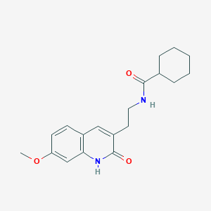 molecular formula C19H24N2O3 B2560434 N-[2-(7-methoxy-2-oxo-1,2-dihydroquinolin-3-yl)ethyl]cyclohexanecarboxamide CAS No. 851406-09-2