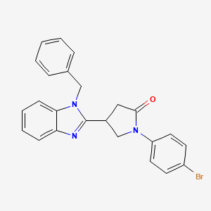 molecular formula C24H20BrN3O B2560435 4-(1-benzyl-1H-1,3-benzodiazol-2-yl)-1-(4-bromophenyl)pyrrolidin-2-one CAS No. 847395-46-4