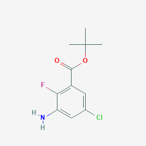 B2560449 Tert-butyl 3-amino-5-chloro-2-fluorobenzoate CAS No. 2248294-36-0