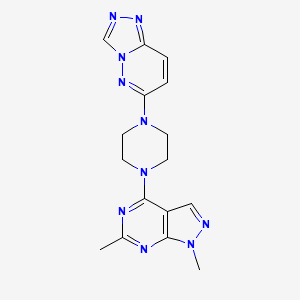 1,6-Dimethyl-4-[4-([1,2,4]triazolo[4,3-b]pyridazin-6-yl)piperazin-1-yl]pyrazolo[3,4-d]pyrimidine
