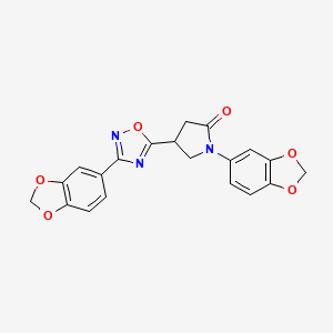1-(Benzo[d][1,3]dioxol-5-yl)-4-(3-(benzo[d][1,3]dioxol-5-yl)-1,2,4-oxadiazol-5-yl)pyrrolidin-2-one