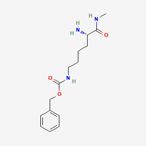 molecular formula C15H23N3O3 B2560453 benzyl N-[(5S)-5-amino-6-(methylamino)-6-oxohexyl]carbamate CAS No. 64569-70-6