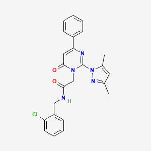 N-(2-chlorobenzyl)-2-(2-(3,5-dimethyl-1H-pyrazol-1-yl)-6-oxo-4-phenylpyrimidin-1(6H)-yl)acetamide