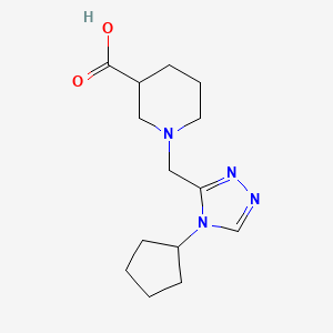 1-[(4-cyclopentyl-4H-1,2,4-triazol-3-yl)methyl]piperidine-3-carboxylic acid
