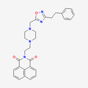 2-(2-(4-((3-phenethyl-1,2,4-oxadiazol-5-yl)methyl)piperazin-1-yl)ethyl)-1H-benzo[de]isoquinoline-1,3(2H)-dione