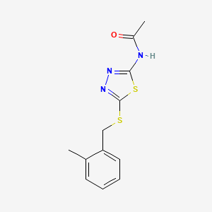 B2560473 N-(5-((2-methylbenzyl)thio)-1,3,4-thiadiazol-2-yl)acetamide CAS No. 893156-81-5