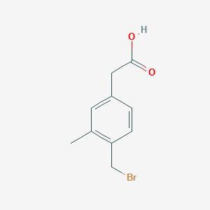 2-(4-(Bromomethyl)-3-methylphenyl)acetic acid