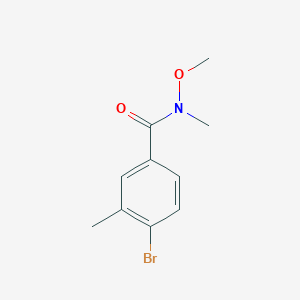 molecular formula C10H12BrNO2 B2560483 4-bromo-N-methoxy-N,3-dimethylbenzamide CAS No. 170230-01-0