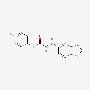 S-(4-methylphenyl) 3-(1,3-benzodioxol-5-yl)-2-propenethioate
