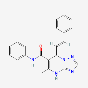 (E)-5-methyl-N-phenyl-7-styryl-4,7-dihydro-[1,2,4]triazolo[1,5-a]pyrimidine-6-carboxamide