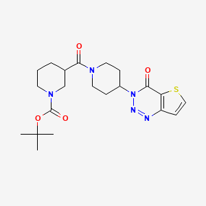 tert-butyl 3-(4-(4-oxothieno[3,2-d][1,2,3]triazin-3(4H)-yl)piperidine-1-carbonyl)piperidine-1-carboxylate