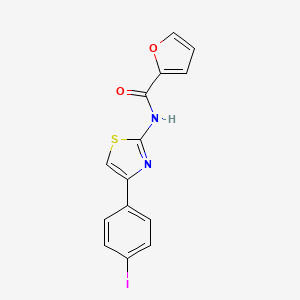 molecular formula C14H9IN2O2S B2560496 N-[4-(4-iodophenyl)-1,3-thiazol-2-yl]furan-2-carboxamide CAS No. 313395-70-9