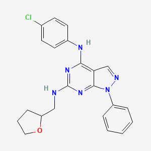 N~4~-(4-chlorophenyl)-1-phenyl-N~6~-(tetrahydrofuran-2-ylmethyl)-1H-pyrazolo[3,4-d]pyrimidine-4,6-diamine