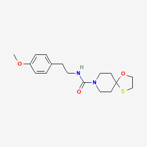 molecular formula C17H24N2O3S B2560515 N-[2-(4-methoxyphenyl)ethyl]-1-oxa-4-thia-8-azaspiro[4.5]decane-8-carboxamide CAS No. 1351651-07-4