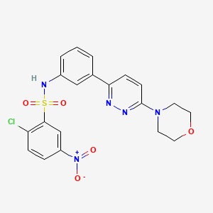 2-chloro-N-(3-(6-morpholinopyridazin-3-yl)phenyl)-5-nitrobenzenesulfonamide