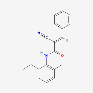 molecular formula C19H18N2O B2560529 (E)-2-cyano-N-(2-ethyl-6-methylphenyl)-3-phenylprop-2-enamide CAS No. 405924-81-4