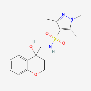 N-((4-hydroxychroman-4-yl)methyl)-1,3,5-trimethyl-1H-pyrazole-4-sulfonamide