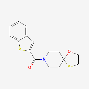 molecular formula C16H17NO2S2 B2560535 Benzo[b]thiophen-2-yl(1-oxa-4-thia-8-azaspiro[4.5]decan-8-yl)methanone CAS No. 2034571-93-0