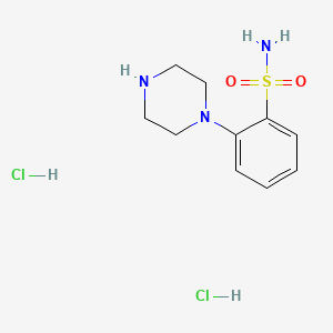 2-(Piperazin-1-yl)benzene-1-sulfonamide dihydrochloride