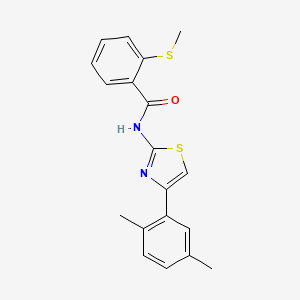 N-(4-(2,5-dimethylphenyl)thiazol-2-yl)-2-(methylthio)benzamide