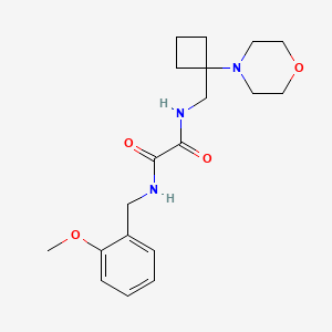 molecular formula C19H27N3O4 B2560575 N'-[(2-methoxyphenyl)methyl]-N-{[1-(morpholin-4-yl)cyclobutyl]methyl}ethanediamide CAS No. 2380191-85-3