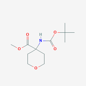 molecular formula C12H21NO5 B2560608 Methyl 4-(Boc-amino)tetrahydropyran-4-carboxylate CAS No. 885498-48-6