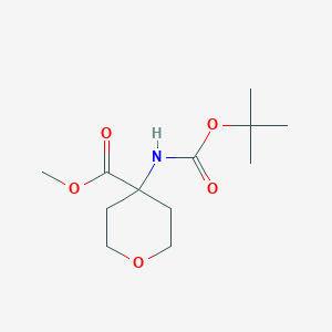 molecular formula C12H21NO5 B2560608 tert-Butyl 4-(methoxycarbonyl)-tetrahydro-2H-pyran-4-ylcarbamate CAS No. 885498-48-6