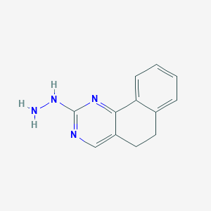 molecular formula C12H12N4 B2560637 2-Hydrazino-5,6-dihydrobenzo[h]quinazoline CAS No. 1037784-17-0