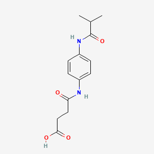 molecular formula C14H18N2O4 B2560647 4-[4-(Isobutyrylamino)anilino]-4-oxobutanoic acid CAS No. 925050-77-7