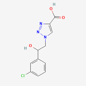 molecular formula C11H10ClN3O3 B2560653 1-[2-(3-chlorophenyl)-2-hydroxyethyl]-1H-1,2,3-triazole-4-carboxylic acid CAS No. 1338691-83-0