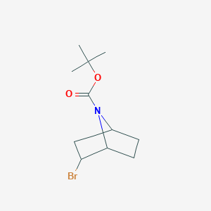 molecular formula C11H18BrNO2 B2560709 Tert-butyl 2-bromo-7-azabicyclo[2.2.1]heptane-7-carboxylate CAS No. 1824357-11-0