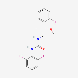 molecular formula C17H17F3N2O2 B2560726 1-(2,6-Difluorophenyl)-3-[2-(2-fluorophenyl)-2-methoxypropyl]urea CAS No. 1797894-00-8