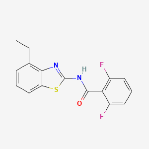 molecular formula C16H12F2N2OS B2560745 N-(4-ethyl-1,3-benzothiazol-2-yl)-2,6-difluorobenzamide CAS No. 892850-42-9