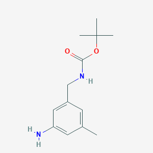molecular formula C13H20N2O2 B2560771 tert-butyl N-[(3-amino-5-methylphenyl)methyl]carbamate CAS No. 1909319-84-1
