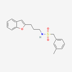 molecular formula C19H21NO3S B2560815 N-[3-(1-benzofuran-2-yl)propyl]-1-(3-methylphenyl)methanesulfonamide CAS No. 2034379-77-4