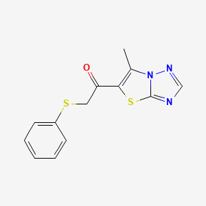 1-(6-Methyl[1,3]thiazolo[3,2-b][1,2,4]triazol-5-yl)-2-(phenylsulfanyl)-1-ethanone