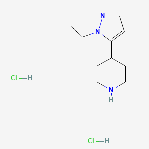 4-(2-Ethylpyrazol-3-yl)piperidine;dihydrochloride
