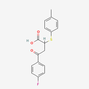 4-(4-Fluorophenyl)-2-[(4-methylphenyl)sulfanyl]-4-oxobutanoic acid
