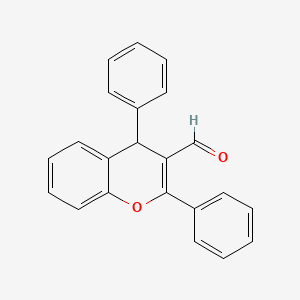 molecular formula C22H16O2 B2560844 2,4-Diphenyl-4H-chromene-3-carbaldehyde CAS No. 123394-22-9