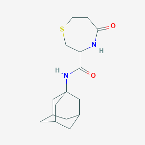 molecular formula C16H24N2O2S B2560857 N-(adamantan-1-yl)-5-oxo-1,4-thiazepane-3-carboxamide CAS No. 1396566-65-6