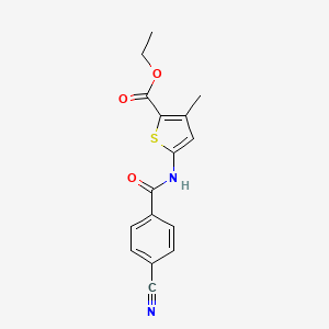 B2561028 Ethyl 5-(4-cyanobenzamido)-3-methylthiophene-2-carboxylate CAS No. 380451-46-7