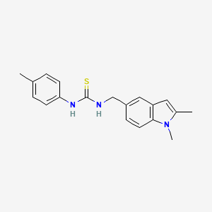 molecular formula C19H21N3S B2561051 3-[(1,2-DIMETHYL-1H-INDOL-5-YL)METHYL]-1-(4-METHYLPHENYL)THIOUREA CAS No. 852139-86-7