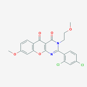 2-(2,4-dichlorophenyl)-8-methoxy-3-(2-methoxyethyl)-3H-chromeno[2,3-d]pyrimidine-4,5-dione