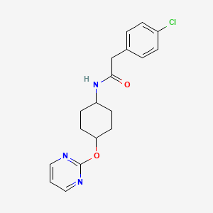 2-(4-chlorophenyl)-N-((1r,4r)-4-(pyrimidin-2-yloxy)cyclohexyl)acetamide