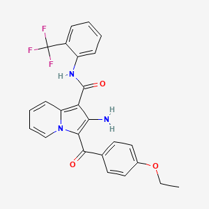 2-amino-3-(4-ethoxybenzoyl)-N-[2-(trifluoromethyl)phenyl]indolizine-1-carboxamide
